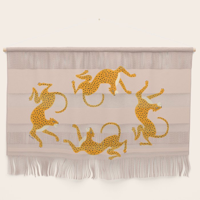 Leopard Race - pink Wall Hanging Gallery Image 1