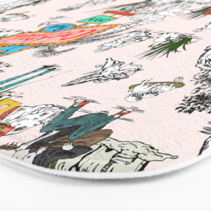Toile de Jouy Between eras 01 Bath Mat Gallery Image 3