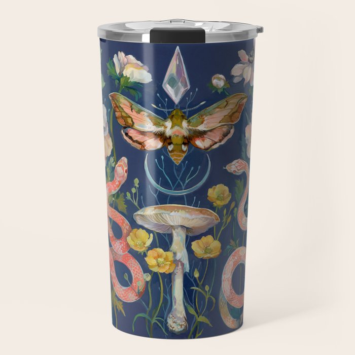 Snake Moth Mushroom  Travel Mug Gallery Image 1