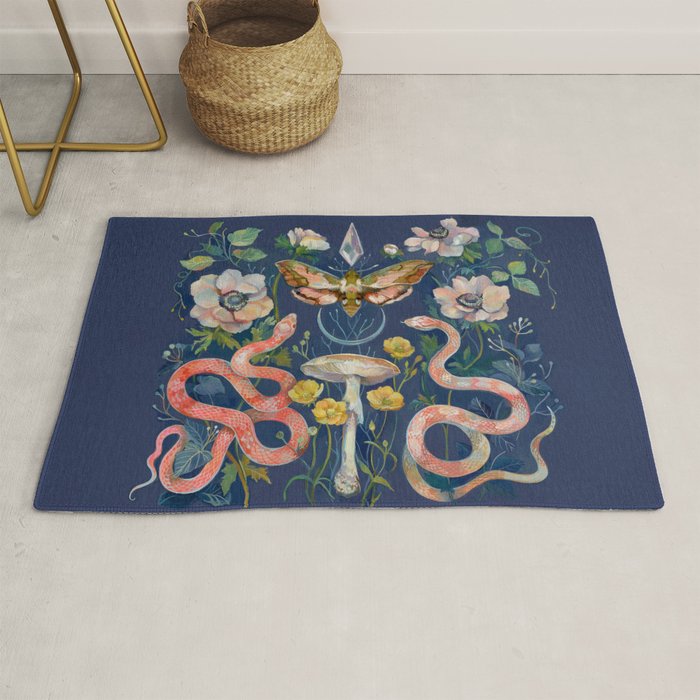 Snake Moth Mushroom  Rug Gallery Image 1