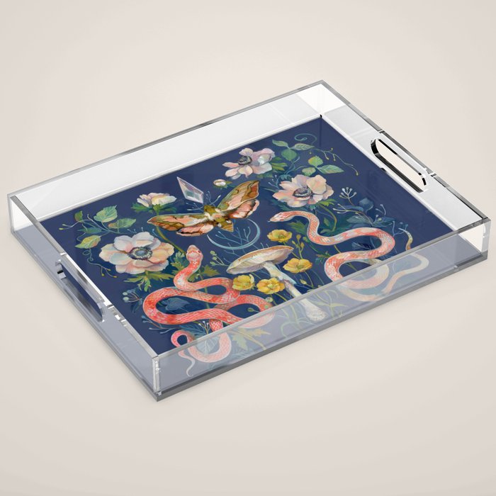 Snake Moth Mushroom  Acrylic Tray Gallery Image 1
