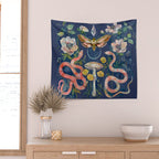 Snake Moth Mushroom  Wall Tapestry Gallery Image 2