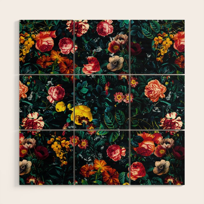 Night Garden XXX Wood Wall Art Gallery Image 1
