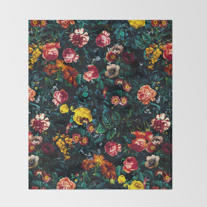 Night Garden XXX Throw Blanket Gallery Image 2