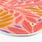 Flower and Leaves - Colorful Print Bath Mat Gallery Image 3