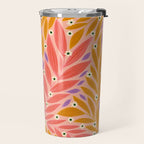 Flower and Leaves - Colorful Print Travel Mug Gallery Image 2