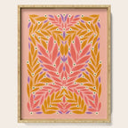 Flower and Leaves - Colorful Print Serving Tray Gallery Image 1