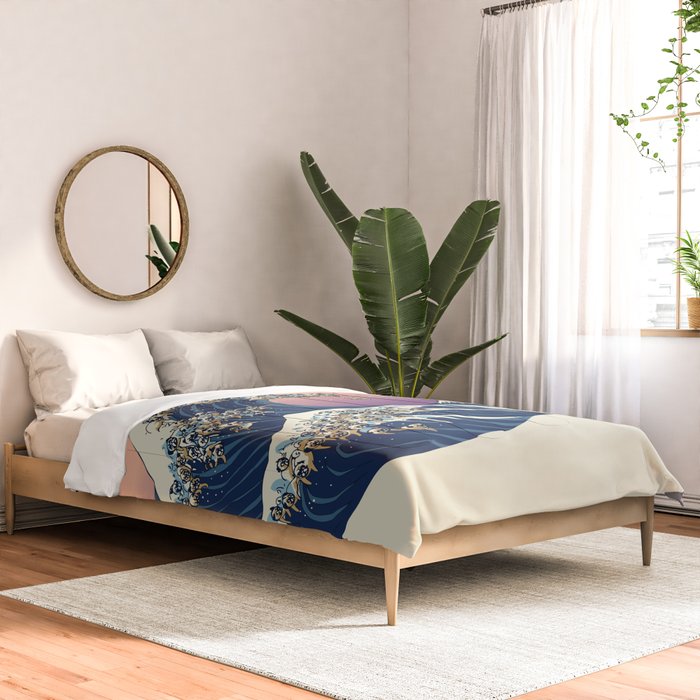 The Great Wave of Pug Comforter Gallery Image 2