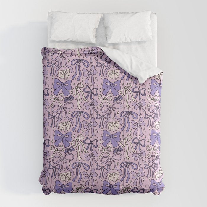 Purple Bow Print Comforter Gallery Image 6