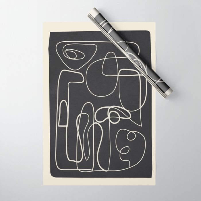 Lines in Space Wrapping Paper Gallery Image 1