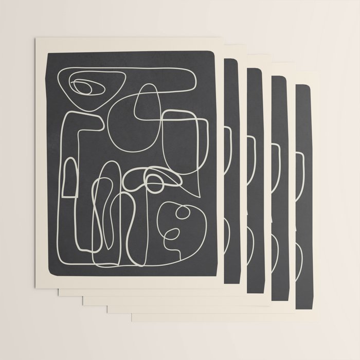 Lines in Space Wrapping Paper Gallery Image 3