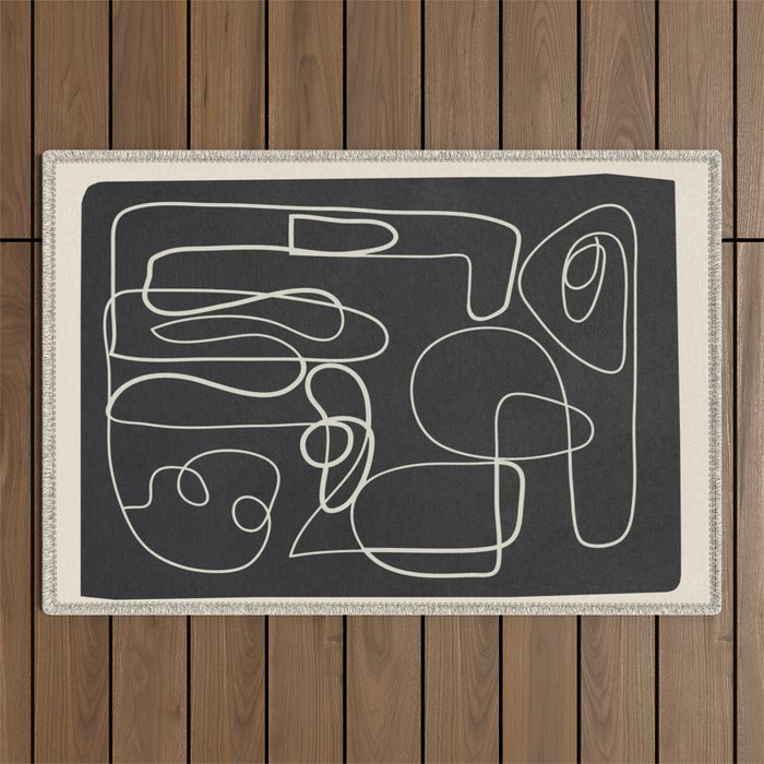 Lines in Space Outdoor Rug Gallery Image 1