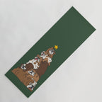 Christmas Tree English Bulldog Yoga Mat Gallery Image 1