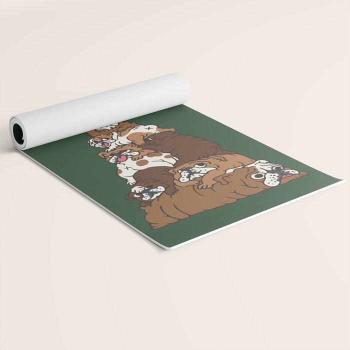 Christmas Tree English Bulldog Yoga Mat Gallery Image 2