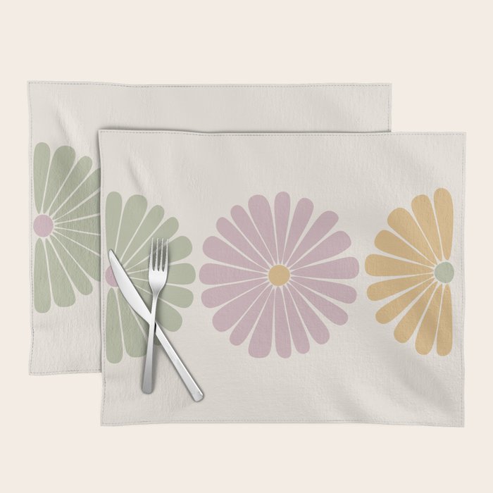 Retro Summer Daisies III Placemat Gallery Image 1