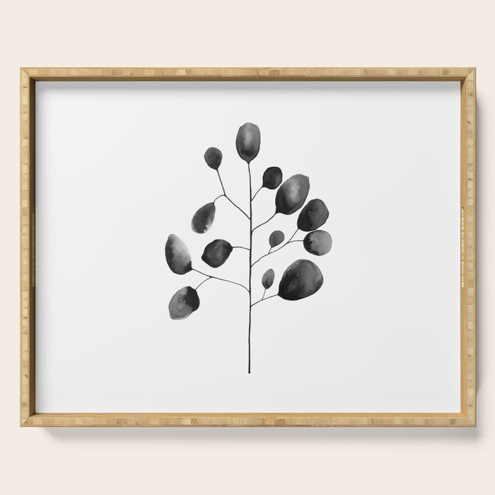 Watercolor Leaves Serving Tray Gallery Image 1