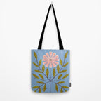 Blue Daisy Tile Tote Bag Gallery Image 2