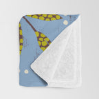 Blue Daisy Tile Throw Blanket Gallery Image 3