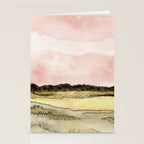 West Texas Sky After Sunset watercolor landscape painting Stationery Card Gallery Image 2