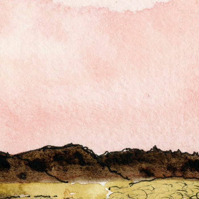 West Texas Sky After Sunset watercolor landscape painting Coffee Mug Gallery Image 2