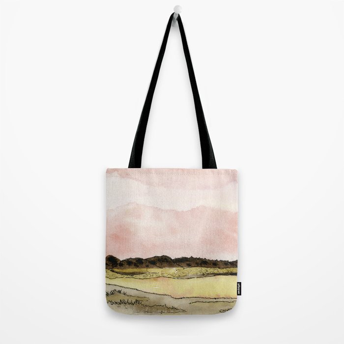 West Texas Sky After Sunset watercolor landscape painting Tote Bag Gallery Image 2