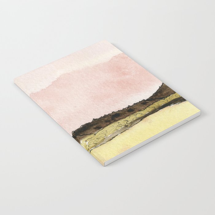 West Texas Sky After Sunset watercolor landscape painting Notebook Gallery Image 2