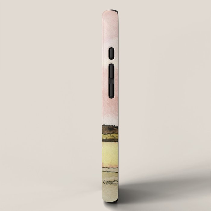West Texas Sky After Sunset watercolor landscape painting iPhone Case Gallery Image 2