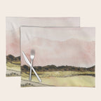 West Texas Sky After Sunset watercolor landscape painting Placemat Gallery Image 1