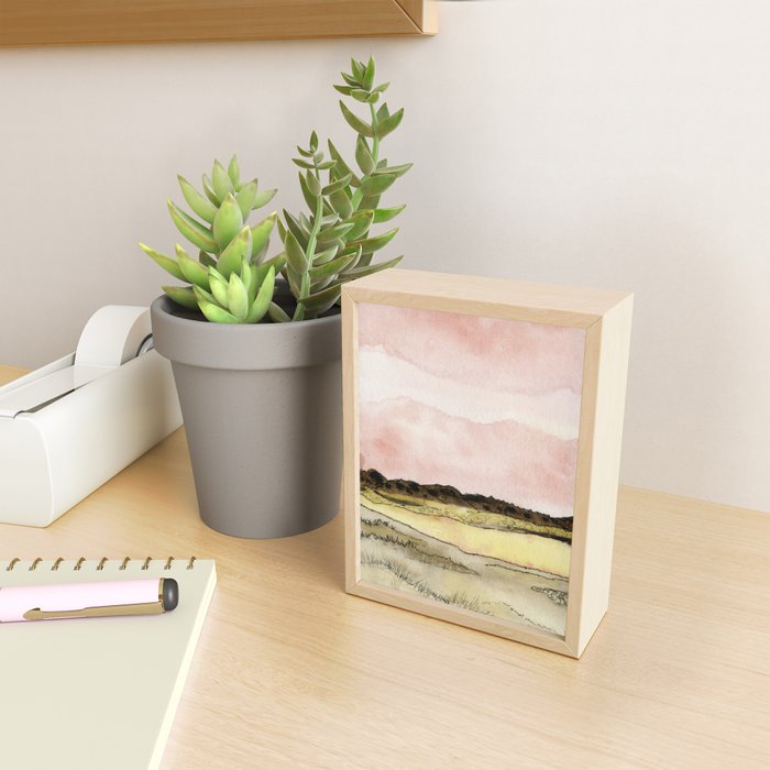 West Texas Sky After Sunset watercolor landscape painting Mini Art Print Gallery Image 2