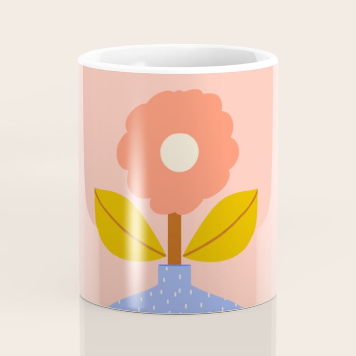 Modern Vase - Peach Coffee Mug Gallery Image 4