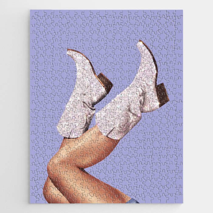 These Boots - Glitter Very Peri Periwinkle Jigsaw Puzzle Gallery Image 1