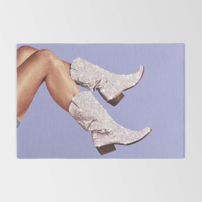 These Boots - Glitter Very Peri Periwinkle Rug Gallery Image 2