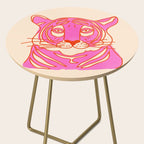 Hot Pink Tiger Portrait Side Table Gallery Image 2