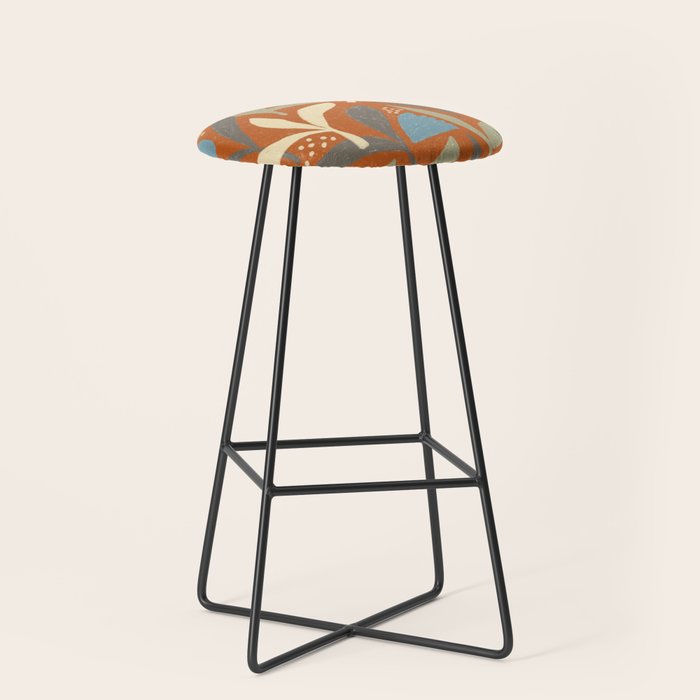 Hand Drawn Florals #1 Stool Gallery Image 1
