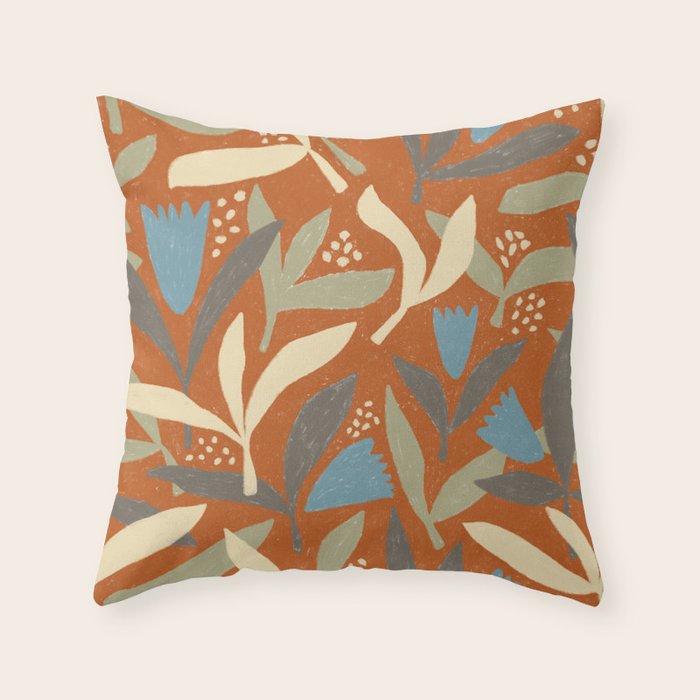 Hand Drawn Florals #1 Throw Pillow Gallery Image 6