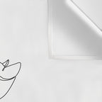 Cat and Owner Fist Bump Line Drawing Wall Tapestry Gallery Image 3