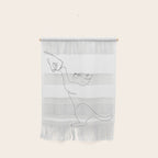 Cat and Owner Fist Bump Line Drawing Wall Hanging Gallery Image 1