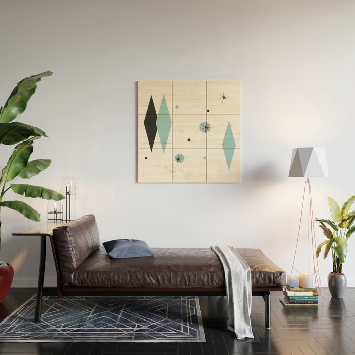 Vintage 1950s Mid Century Modern Design Wood Wall Art Gallery Image 2