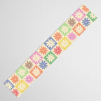 Colorful Flower Checkered Pattern Table Runner Gallery Image 3