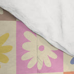 Colorful Flower Checkered Pattern Comforter Gallery Image 4