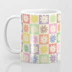 Colorful Flower Checkered Pattern Coffee Mug Gallery Image 3
