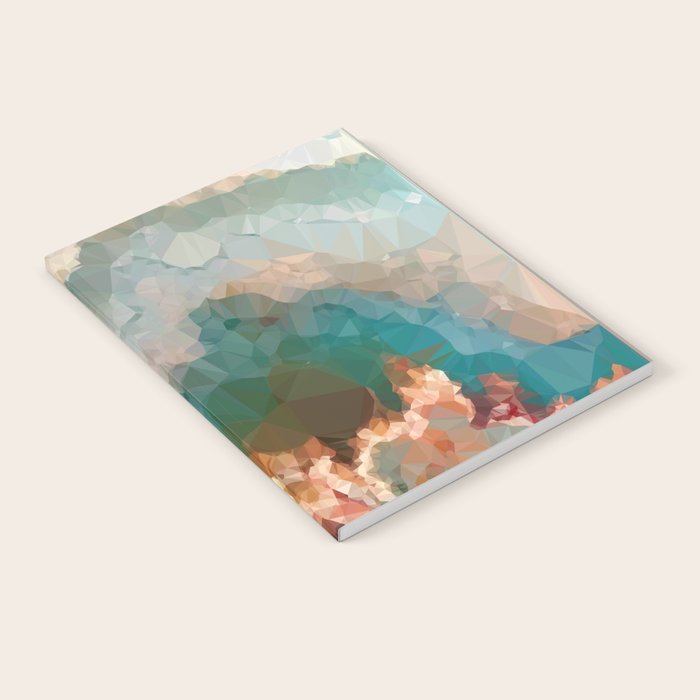 Turquoise Copper Agate Low Poly Geometric Triangles Notebook Gallery Image 2