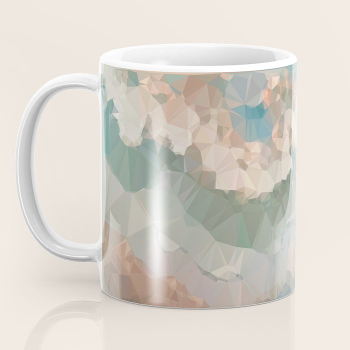 Turquoise Copper Agate Low Poly Geometric Triangles Coffee Mug Gallery Image 3