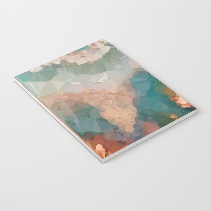 Turquoise Copper Agate Low Poly Geometric Triangles Notebook Gallery Image 3