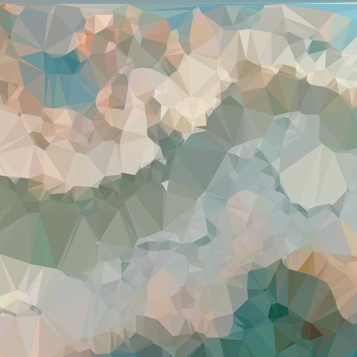 Turquoise Copper Agate Low Poly Geometric Triangles Coffee Mug Gallery Image 2