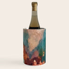 Turquoise Copper Agate Low Poly Geometric Triangles Wine Chiller Gallery Image 2
