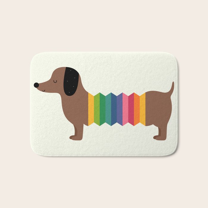 Rainbow Dooooog Bath Mat Gallery Image 1
