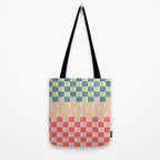 Colorful Checkerboard Tote Bag Gallery Image 2