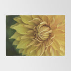Sunny Disposition x Yellow Dahlia flower botanical photograph Rug Gallery Image 2