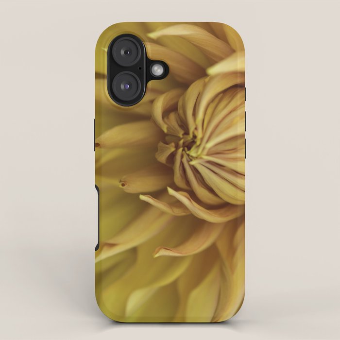 Sunny Disposition x Yellow Dahlia flower botanical photograph iPhone Case Gallery Image 1